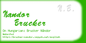 nandor brucker business card