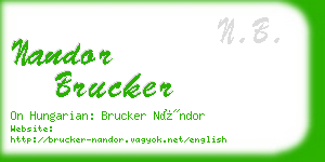 nandor brucker business card